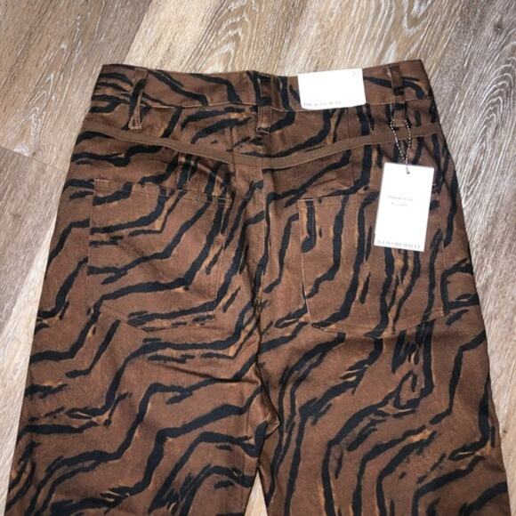 WeWoreWhat Tiger Stripe Piped Stiletto Slit The Icon Jeans 27 - Picture 7 of 11